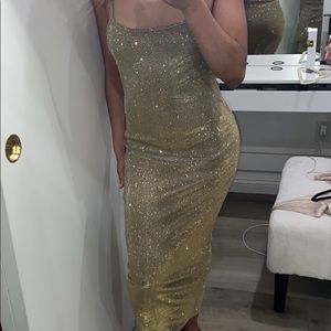 Gold sparkly maxi dress